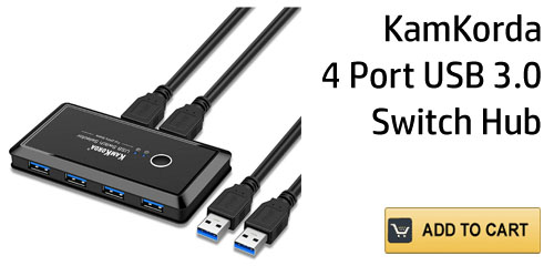KamKorda 4 Port USB 3.0 Switch Hub